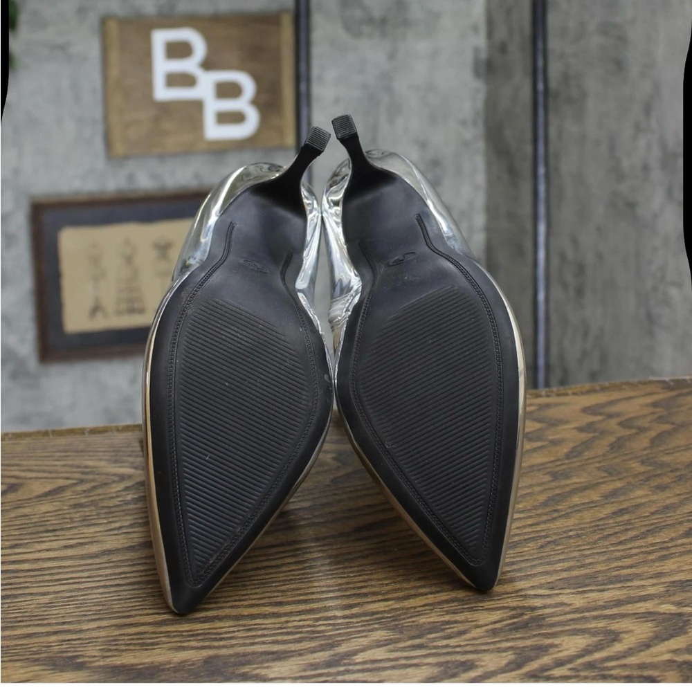 Metallic Silver Heeled Boots 8.5 – Trendy Party / Concert Booties - Picture 4 of 5